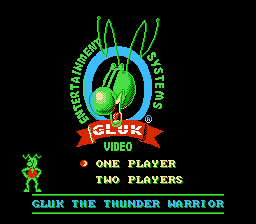 Gluk the Thunder Warrior Title Screen
